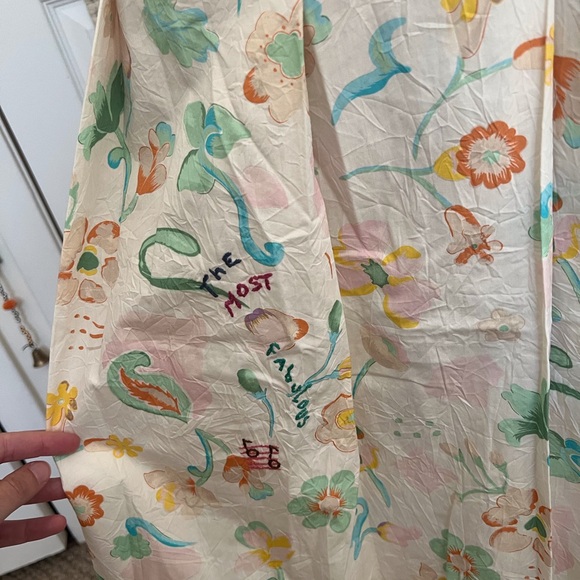 Coach Printed Tie Neck Pleated Dress Spring 2021 Size 10 - Picture 8 of 11